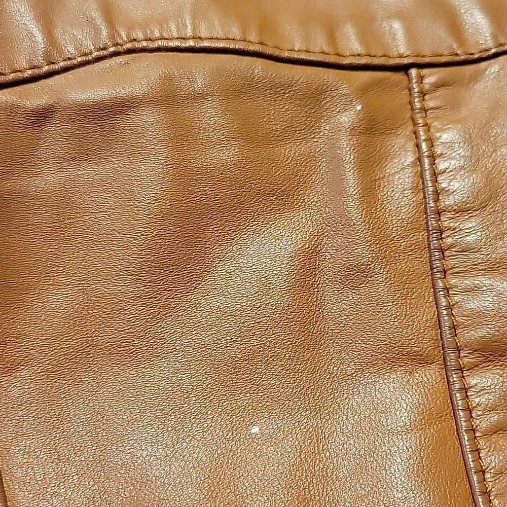 *VINTAGE* 1970s Genuine Leather Bomber Jacket •The Leather Shop by Sears - Picture 9 of 11